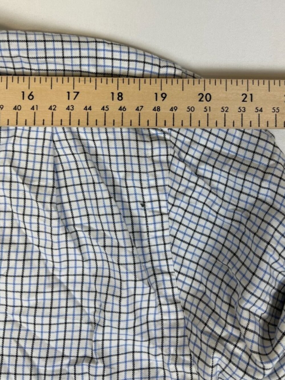 Polo Ralph Lauren Men 17 32/33 Blue White Plaid Regent Classic Fit Dress Shirt - Picture 8 of 9